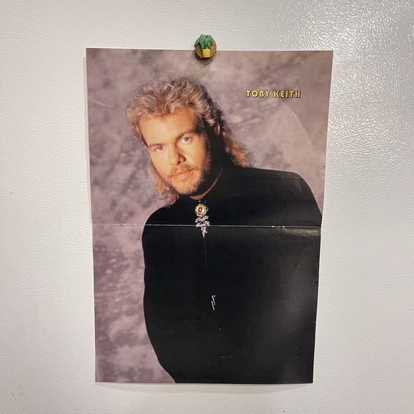 Other - 1993 Vintage Country Music Magazine Poster Toby Keith 1 Side 8x10.5